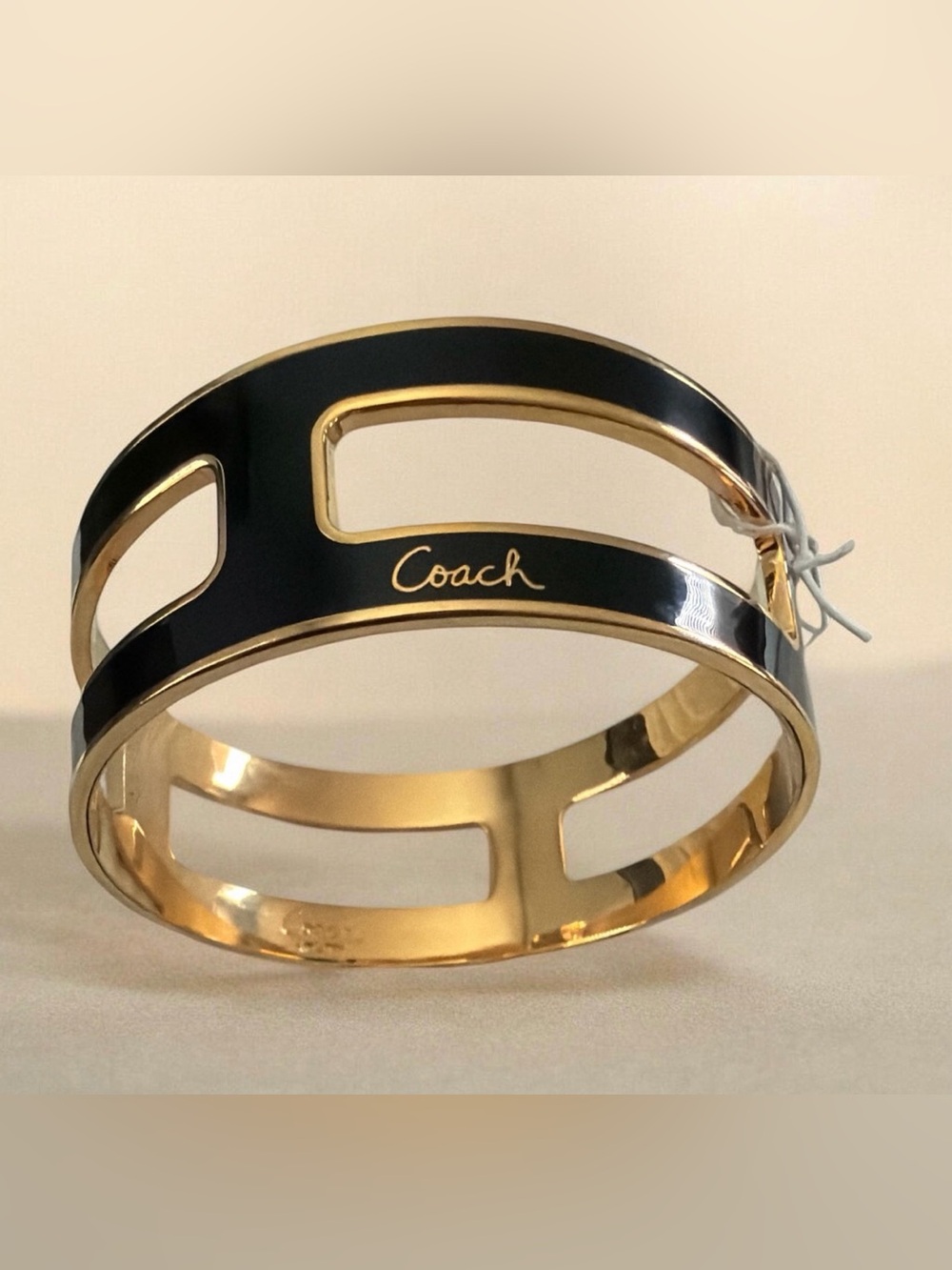 Coach Black and Gold Bangle NWT